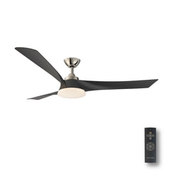 Modern & Sleek | 60”, 6 Speeds, Remote Control | 700 Lumens | Brushed Nickel/Matte Black Finish Modern & Sleek | 60”, 6 Speeds, Remote Control | 700 Lumens | Brushed Nickel/Matte Black Finish