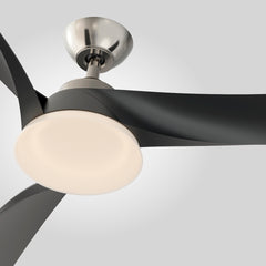 Modern & Sleek | 60”, 6 Speeds, Remote Control | 700 Lumens | Brushed Nickel/Matte Black Finish Modern & Sleek | 60”, 6 Speeds, Remote Control | 700 Lumens | Brushed Nickel/Matte Black Finish