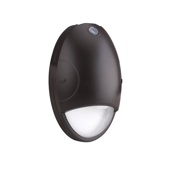 Lumight 15W LED Emergency Wall Pack – 3CCT Selectable (3500K/4000K/5000K), Photocell, Battery Backup, Bronze Finish – Outdoor Safety & Egress Lighting
