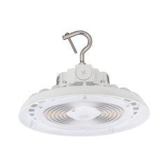 Lumight UFO LED Round High Bay Light – 200W/250W/300W Selectable, 3CCT (3500K/4000K/5000K), 32,000–48,000 Lumens, 277–480V, 0–10V Dimmable, Black/White Finish – Industrial & Commercial High-Ceiling Fixture