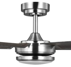 Indoor/Outdoor fan with LED Light Kit | 56”, 6 Speeds, Remote Control | 800 Lumens | 3 CCT Selectable | Brushed Nickel