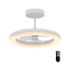 Indoor/Outdoor LED Fandelier | 23.5”, 3 Speeds, Remote Control | 1959 Lumens | 3000K CCT | White Finish