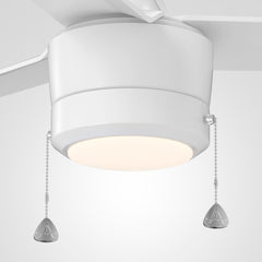 Indoor Fan with LED Light Kit | 44”, 3 Speeds, Pull-chain Control | 1000 Lumens | 3 CCT Selectable | Matte White Finish