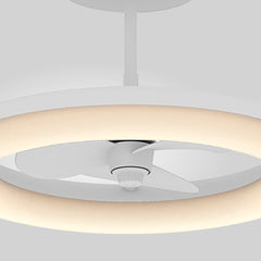 Indoor/Outdoor LED Fandelier | 23.5”, 3 Speeds, Remote Control | 1959 Lumens | 3000K CCT | White Finish