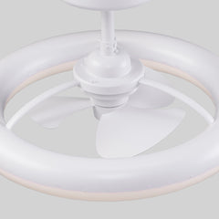 Indoor/Outdoor LED Fandelier | 23.5”, 3 Speeds, Remote Control | 1959 Lumens | 3000K CCT | White Finish