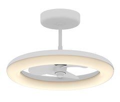 Indoor/Outdoor LED Fandelier | 23.5”, 3 Speeds, Remote Control | 1959 Lumens | 3000K CCT | White Finish