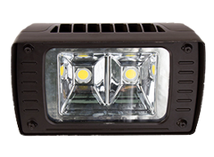 Narrow Beam Flood Light, 40W, 4733 lm, 128 LM/W, 4000K, Yoke Mount, No Photocell, Non Dimming