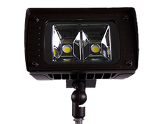 Wide Beam Flood Light, 40W, 4733 lm, 128 LM/W, 5000K, Yoke Mount, No Photocell, Non Dimming