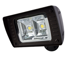 Wide Beam Flood Light, 40W, 4733 lm, 128 LM/W, 5000K, Yoke Mount, No Photocell, Non Dimming