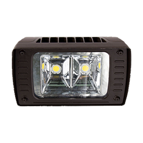 Wide Beam Flood Light, 40W, 4733 lm, 128 LM/W, 4000K, Yoke Mount, No Photocell, Non Dimming