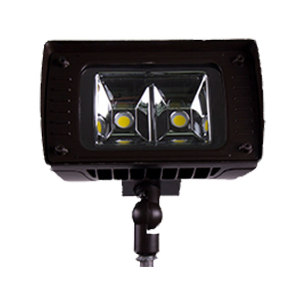 Narrow Beam Flood Light, 40W, 4733 lm, 128 LM/W, 4000K, Yoke Mount, No Photocell, Non Dimming