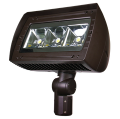 Wide Beam Flood Light, 100W, 13313 lm, 129 LM/W, 5000K, Kuckle/Slipfitter Mount, No Photocell, Non Dimming