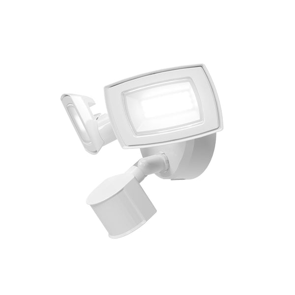Motion Sensor | LED Security Light | Charlotte Series | 45W | 4000K | 6000 Lumens | White Finish