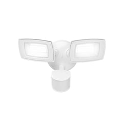 Lumight 22W Motion-Activated Twin Head LED Flood Light – 4000K Bright White, 3000 Lumens, IP65 Rated – Outdoor Wall Mount Security Light with Motion Sensor